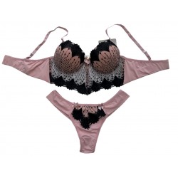 Conjunto Cropped Glamour Rosa C/Preto Chuvisco Conjunto Cropped Glamour Rosa C/Preto Chuvisco