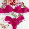 Conjunto Penelope Babado Império Rosa c/Branco