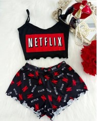 Pijama Virginia NETFLIX Preto