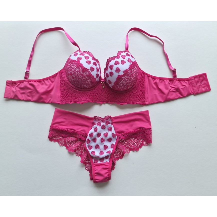 Conjunto Coração Império Rosa