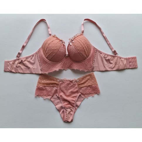 Conjunto Cristal  Rosa Conjunto Cristal  Rosa