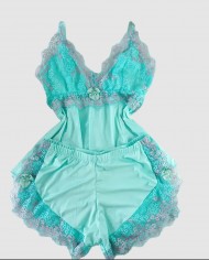 Baby Doll Luxo Chantilly  Verde Agua