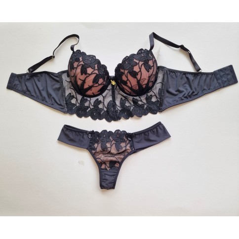 Conjunto Cropped Luxo Império Preto Conjunto Cropped Luxo Império Preto