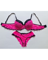 Conjunto Penélope Pink c/ Preto-Neon