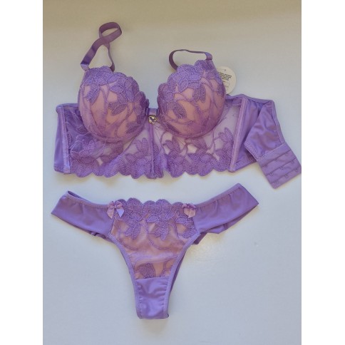 Conjunto Cropped Luxo Império Lilás Conjunto Cropped Luxo Império Lilás