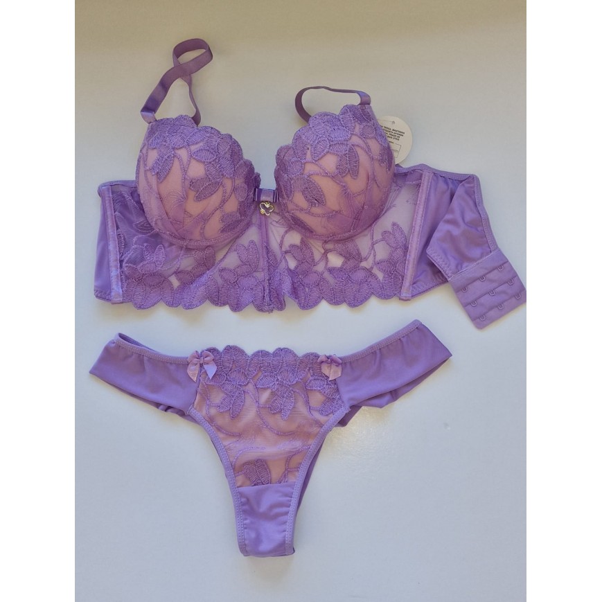 Conjunto Cropped Luxo Império Lilás Conjunto Cropped Luxo Império Lilás