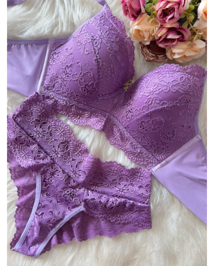 Conjunto Romance Lilás