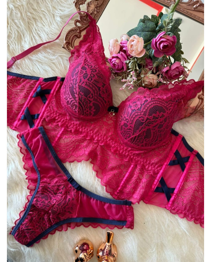 Conjunto Luara Rosa C/Azul