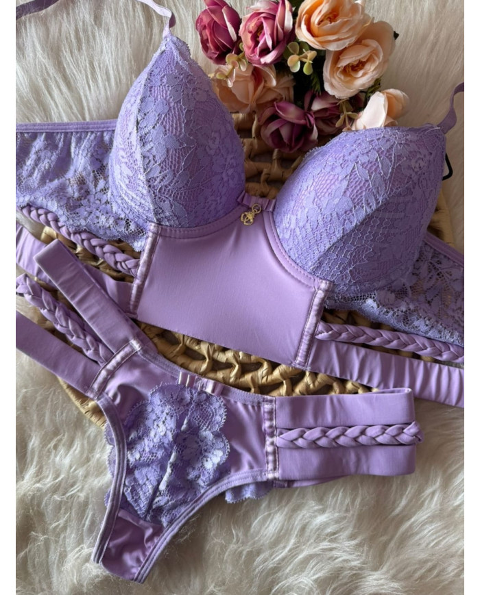 Conjunto Rapunzel Lilás