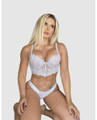 Conjunto Cropped Luxo Império Lilás Conjunto Cropped Luxo Império Lilás