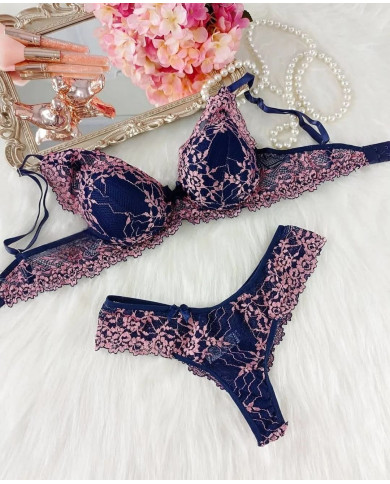 Conjunto Bicolor Império Azul C/ Rosa Conjunto Bicolor Império Azul C/ Rosa