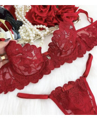 Conjunto Diva Império Preto com Dourado